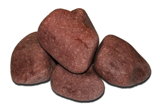 Камни для бани Кварцит малиновый обвалованный (20кг)