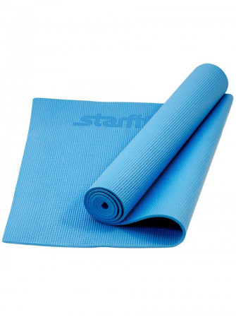Коврик для йоги STARFIT FM - 101 PVC, синий, 173х61х0,4 см 1/20 (УТ-00008831)