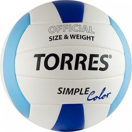 Мяч волейбольный TORRES Simple Color V30115 размер 5, синтетическая кожа
