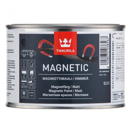 Краска магнитная MAGNETIC матовая (0,5л) TIKKURILA