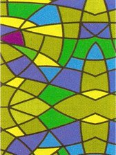Пленка Hongda самоклеющаяся 9033 0,45х8м витражная цветная (24)
