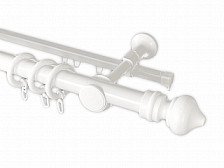 Карниз металлический Скандинавия СК-010-1Ш белый 3,6 м