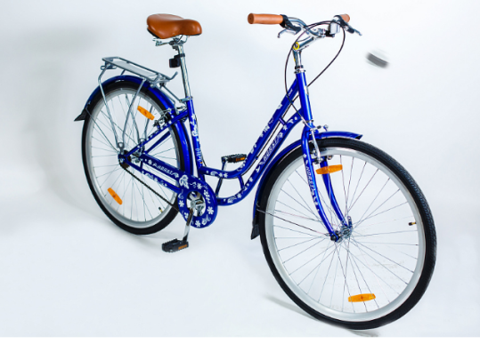 Велосипед Wonne 432мм рама сталь  (18) HORST синий/белый (28") 1 скорость 