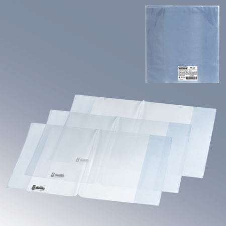 Обложка ПВХ 240х345 мм для прописей и рабочих тетрадей Пифагор прозрачная плотная 120 мкм