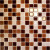 Мозаика стеклянная (327х327х4) СВ513 шоколадный микс (Elada Mosaic, Китай)