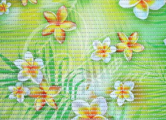 Покрытие напольное (0,8х15) фото FV12 зеленые цветы