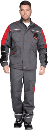 Куртка ХАЙ-ТЕК серый/красный/черный ткань Томбой размер 48-50/170-176