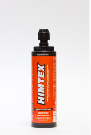 Химический анкер HIMTEX PURE EPOXY PE-500 385мл для тяжелых нагрузок с насадкой 