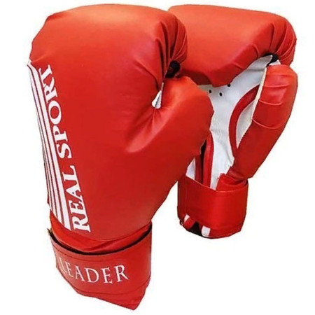 Перчатки боксерские LEADER 6 унций красные