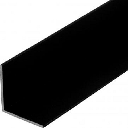 Угол алюминиевый 20х20х1 2 м чёрный муар