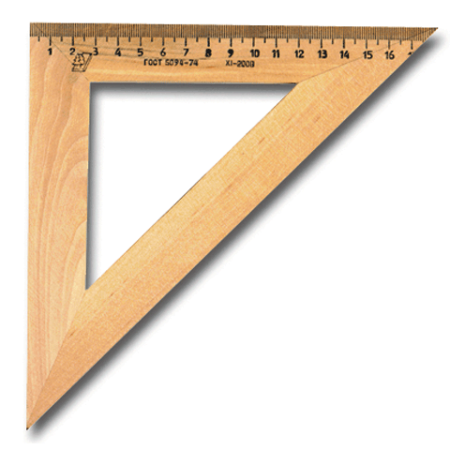 Треугольник деревянный 45х180 см С15