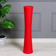Ваза керамическая  Трубка муар 74 см красная 4911501