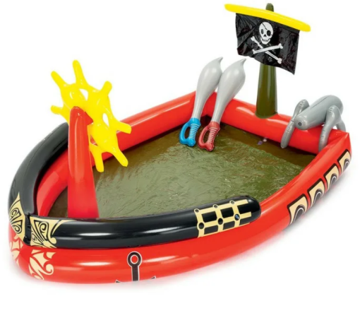 Бассейн игровой с брызгалкой и принадлежностями для игр Пираты 190х140х96см 212л 53041 Bestway