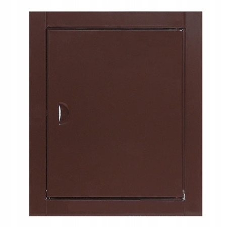 Дверца 300х400 металлическая коричневая ral8017