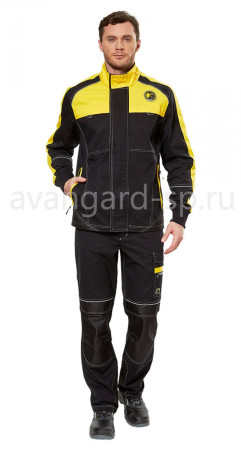 Куртка Старт чёрный/желтый размер 52-54/182-188