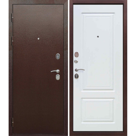 Дверь входная Толстяк Медный антик/белый ясень 960х2050 Левая (10 см)