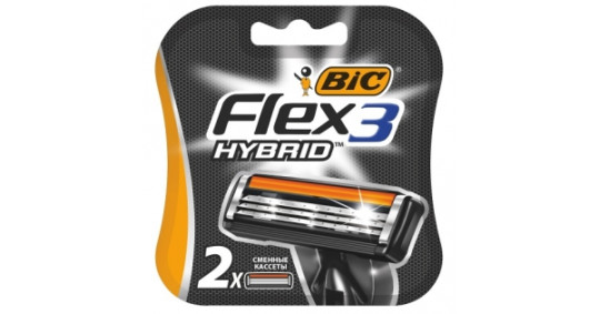 Кассеты для станка BIC Flex3 Hybrid 2шт