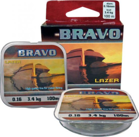 Леска Lazer Bravo 100м/0,14мм 1,85 цв прозрачный 200-0111