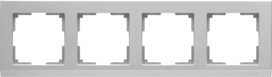 Рамка 4-м WL04-Frame-04 Stark серебро