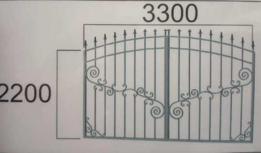 Ворота кованые Классические №2 (3300х2200)