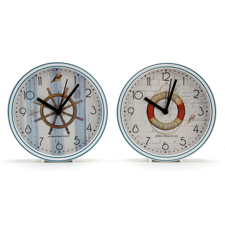 Часы-будильник 13,3х13,3см Морской 2 дизайна 529-151
