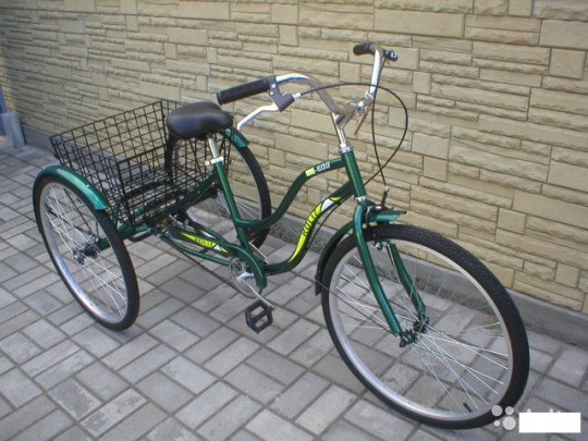 Велосипед трехколесный ROLIZ 26-600 зеленый ( 26")