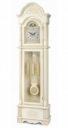 Часы напольные Columbus CR-9222-PG-Iv слоновая кость, патина золото,механика