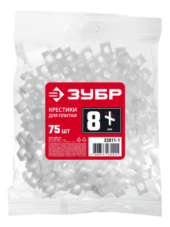 Крестики  для кафеля  8мм 75шт ЗУБР 33811-8