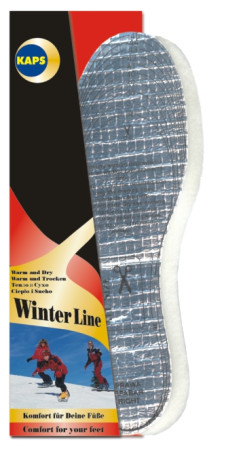 Стельки зимние Kaps ALU SUPER (утеплен ткань+эласт слой+алюм фольга)