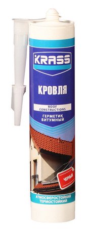 Герметик битумный KRASS для крыш и кровли 300 мл Черный