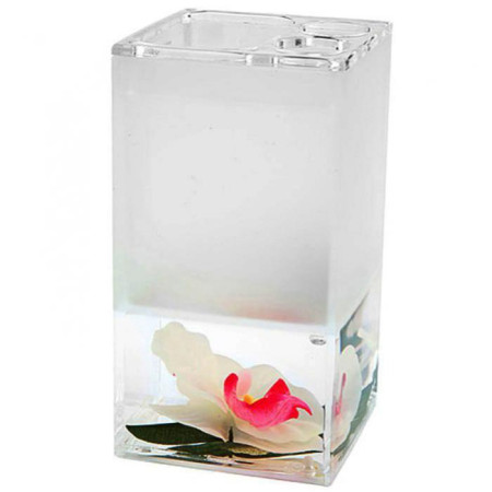 Стакан для зубных щеток 860-21 White Orchid гелевый (белая орхидея)