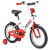 Велосипед NOVATRACK 16" STRIKE белый-красный, тормоз ножной, крылья короткие, полная защита цепи