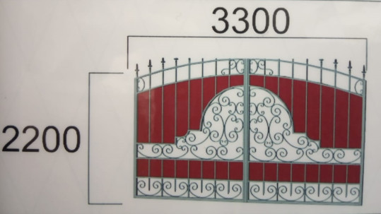 Ворота кованые Люкс №3 (3300х2200)