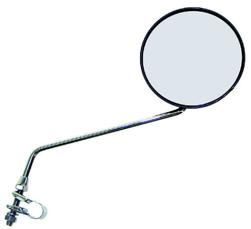 Зеркало 5-270908 вело-скутер-мопед антиблик плоское круглое D=105мм крепление кольцо (60) серебро AR