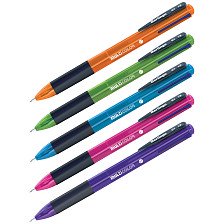 Ручка шарик. 4 цв. син. красн. черн. зел. 0,7 мм Berlingo Multicolor