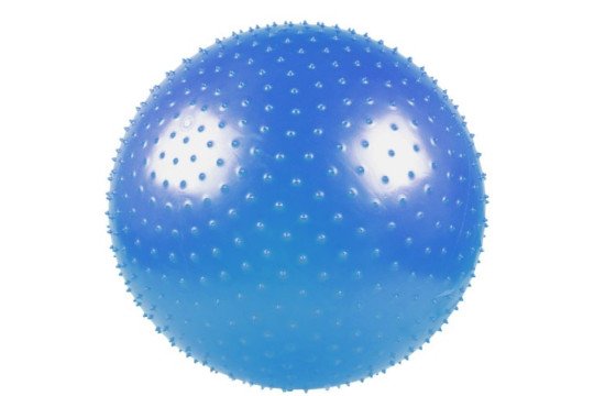 Мяч гимнастический массажный 1865LW 65 см (плюс насос) голубой (РЛ)