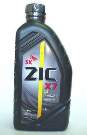 Масло моторное ZIC X7 LS 10w40 1л синт (замена ZIC A+)