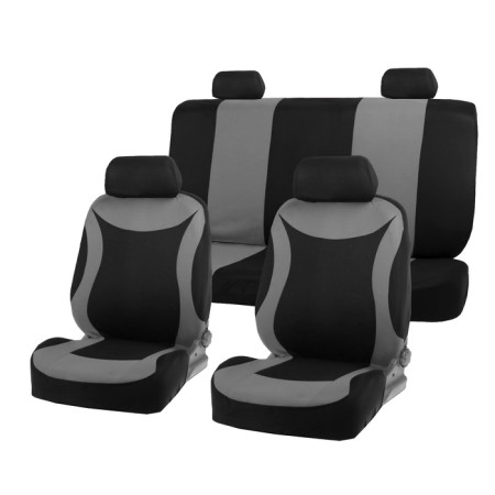 Чехлы автомобильные универсальные TORSO Premium  8 предметов чёрно-серый AV-25 2998002