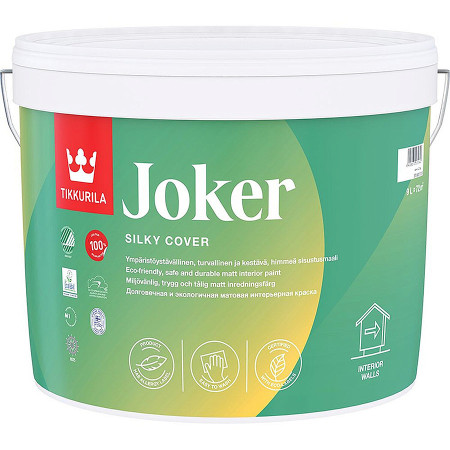 Краска интерьерная Joker А матовая (9л) TIKKURILA