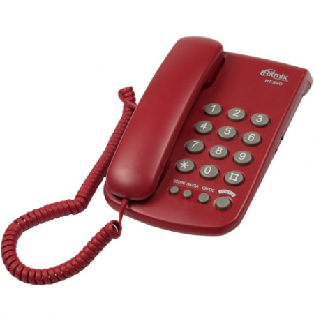 Телефон Ritmix RT-350 вишневый 