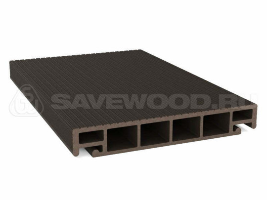 Доска террасная Savewood Salix темно-коричневый (4000x163x25мм)