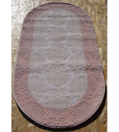 Ковер AMBIANCE 1152 1,16х1,8м (белый-розовый полиэстер, акрил) 