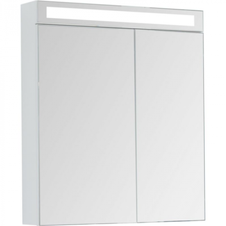 Зеркало со шкафчиком МAX-70 LED-подсветка, белый глянец 77.9007W