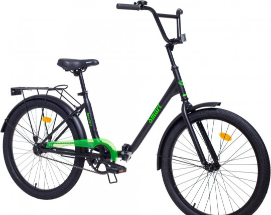 Велосипед складной  AIST Smart 24 1.1 черно - зеленый ( 24")