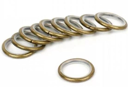 Комплект колец бесшумных 16-19 мм СФ-90240079 золото антик (10 шт) 