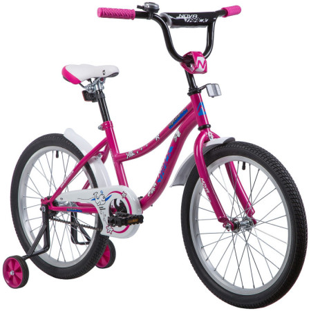 Велосипед NOVATRACK 20", NEPTUNE защита А-тип, тормоз ножной , короткие крылья, розовый