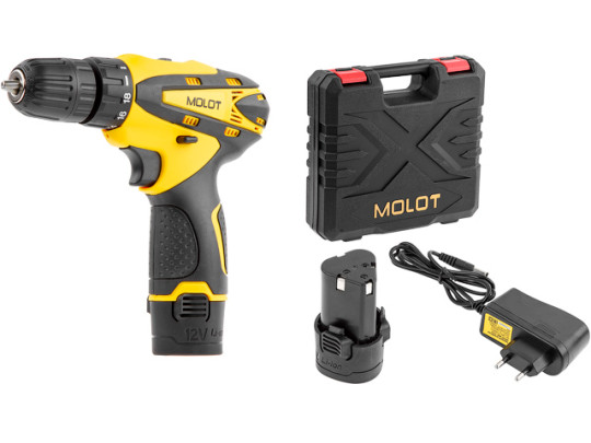 Шуруповерт MOLOT MBD 1215DLi 12 V,1,5 А/ч в чемодане