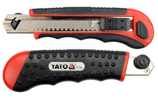 Нож с сегментным лезвием для ремонтных работ18мм YATO YT-7501