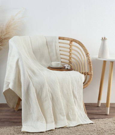 Плед муслин хлопок SL Home 210х240 жаккард 10418403