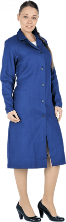 Халат Диагональ женский синий размер 60-62/170-176